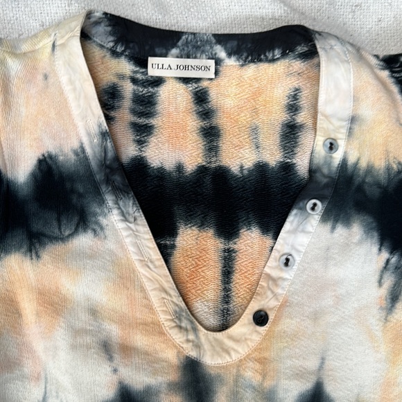Ulla Johnson Bess Tie Dye Puff Sleeve Sweatshirt Womens P - Picture 4 of 5